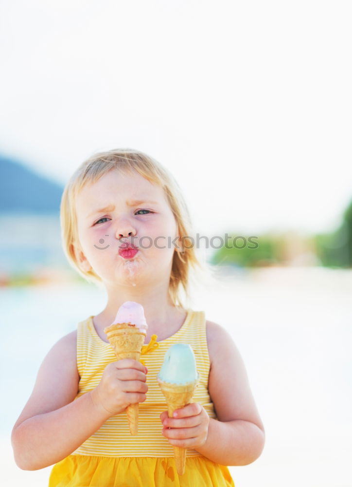 Similar – Kid in snorkel mask posing on poolside