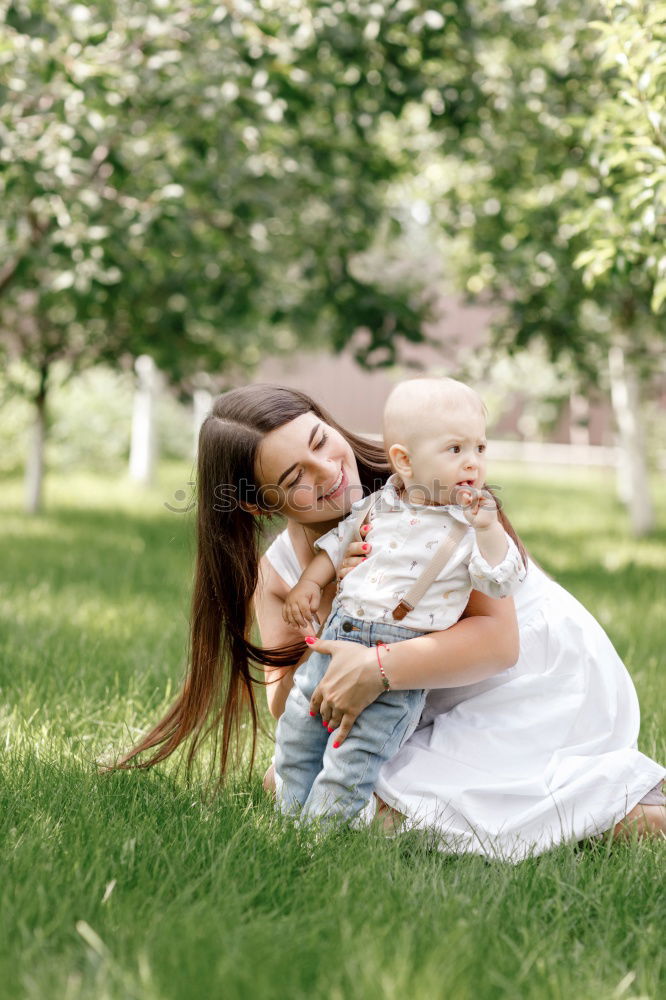 Similar – Image, Stock Photo Happy lesbian couple with child