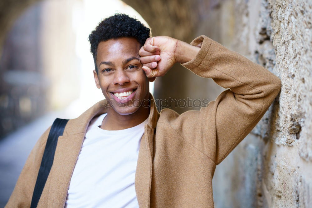 Similar – Image, Stock Photo Handsome african man in the Street.