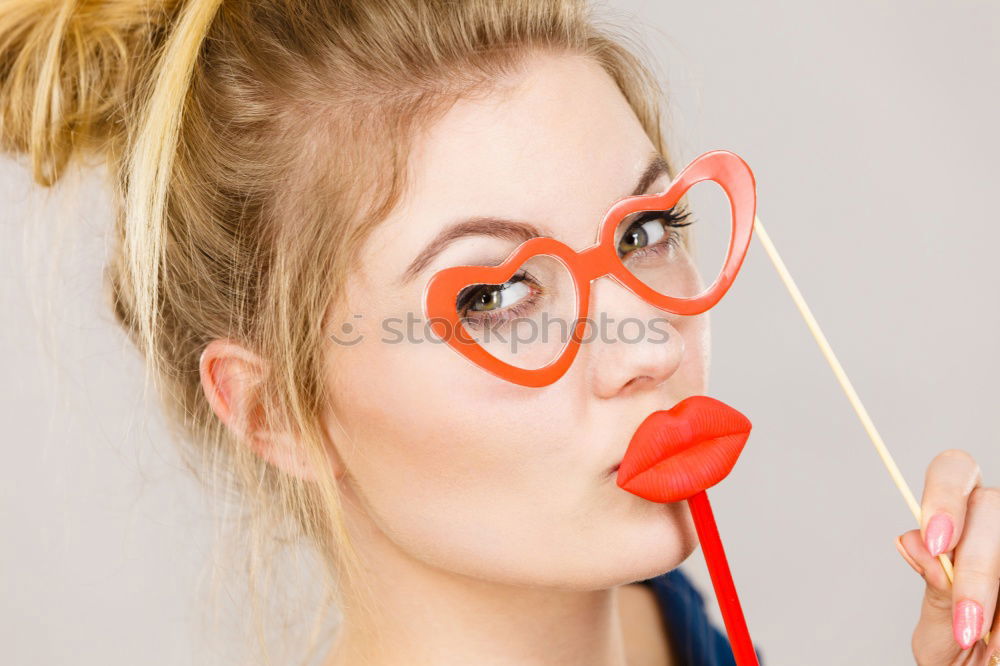 Similar – Image, Stock Photo Young woman looking at herself in a mirror