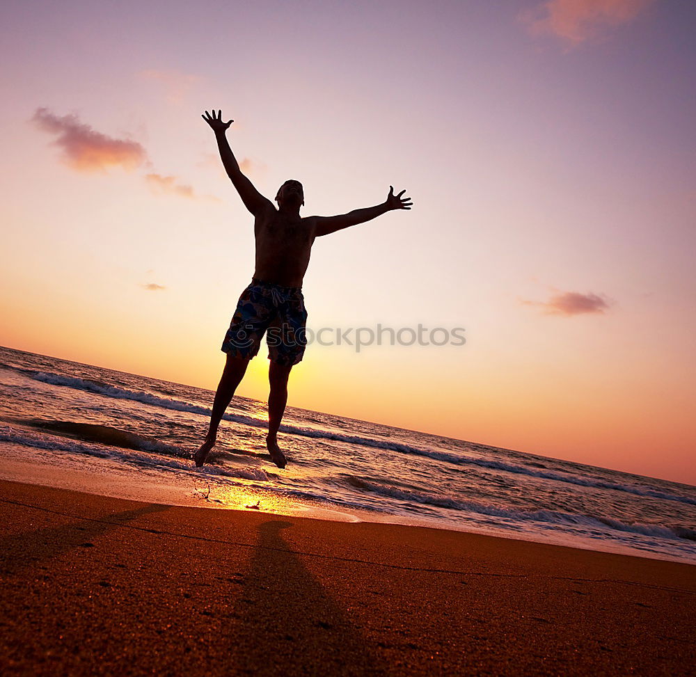 Similar – Silhouette of happy family