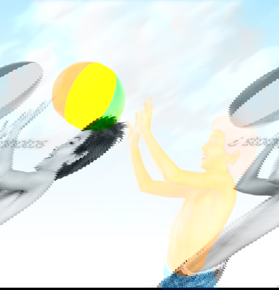 Similar – Image, Stock Photo fun on the beach Joy