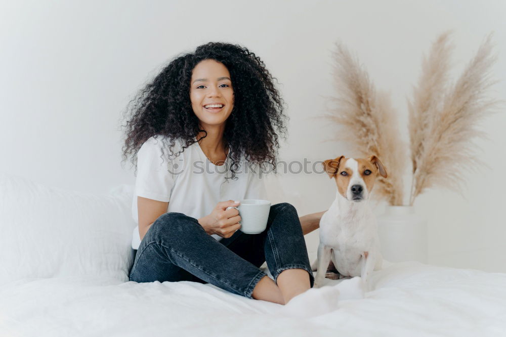 Similar – Black woman holding a cute bunny