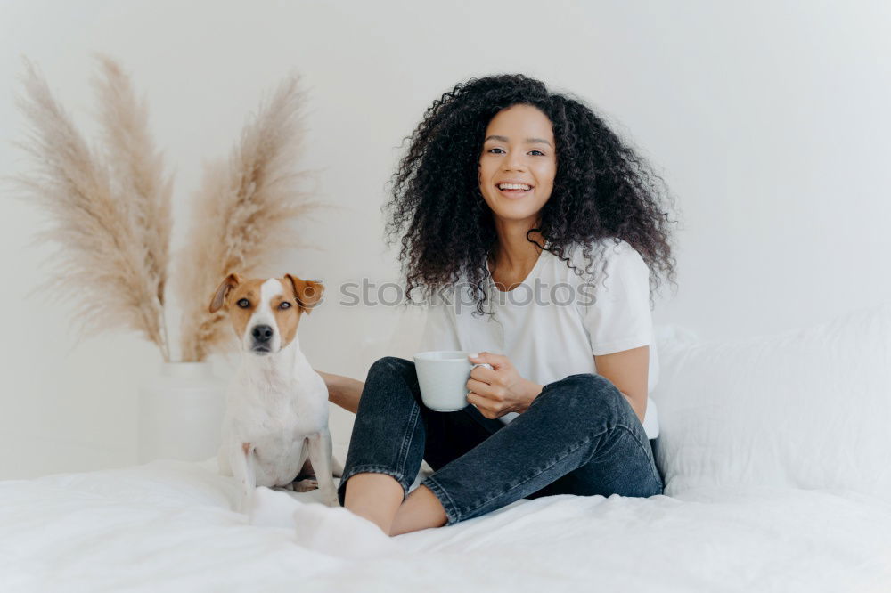 Similar – Black woman holding a cute bunny