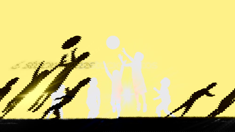 Similar – Foto Bild playing sunset couple friends