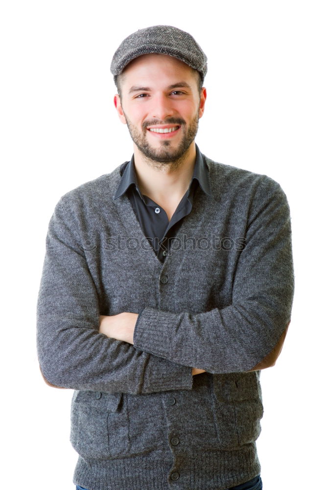 Similar – Image, Stock Photo young man looks into the camera, bookshelf in the background