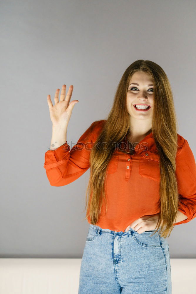 Similar – Image, Stock Photo portrait of smiling teenager in nature