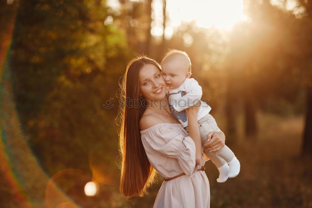 Similar – Image, Stock Photo Mother and Daughter at sunset