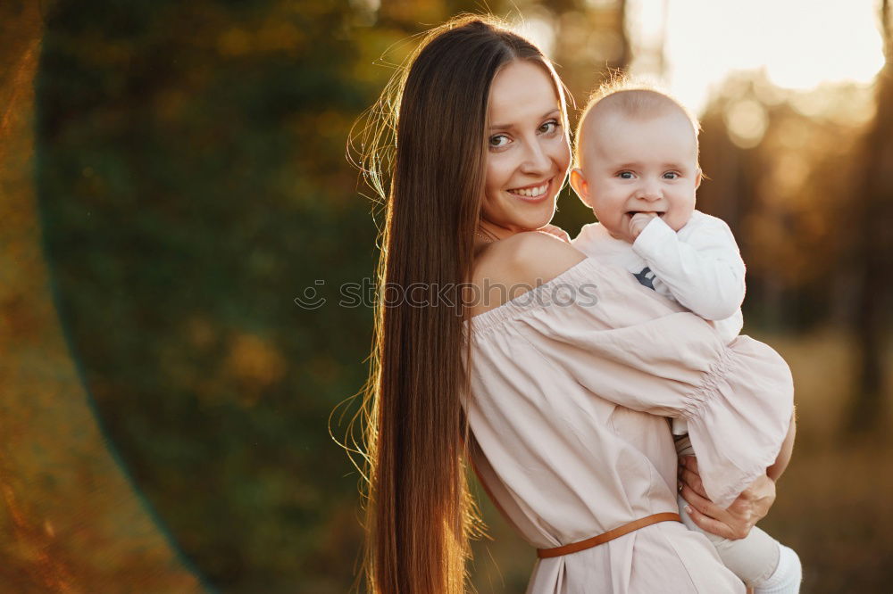 Similar – Image, Stock Photo Mother with child in park