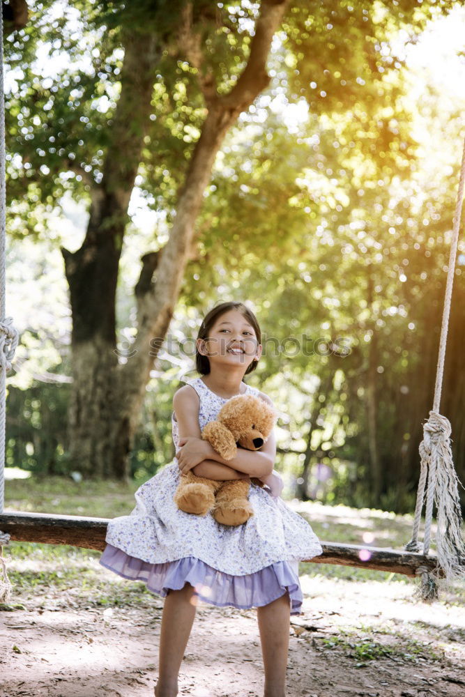 Similar – Image, Stock Photo Little girl with flower basket