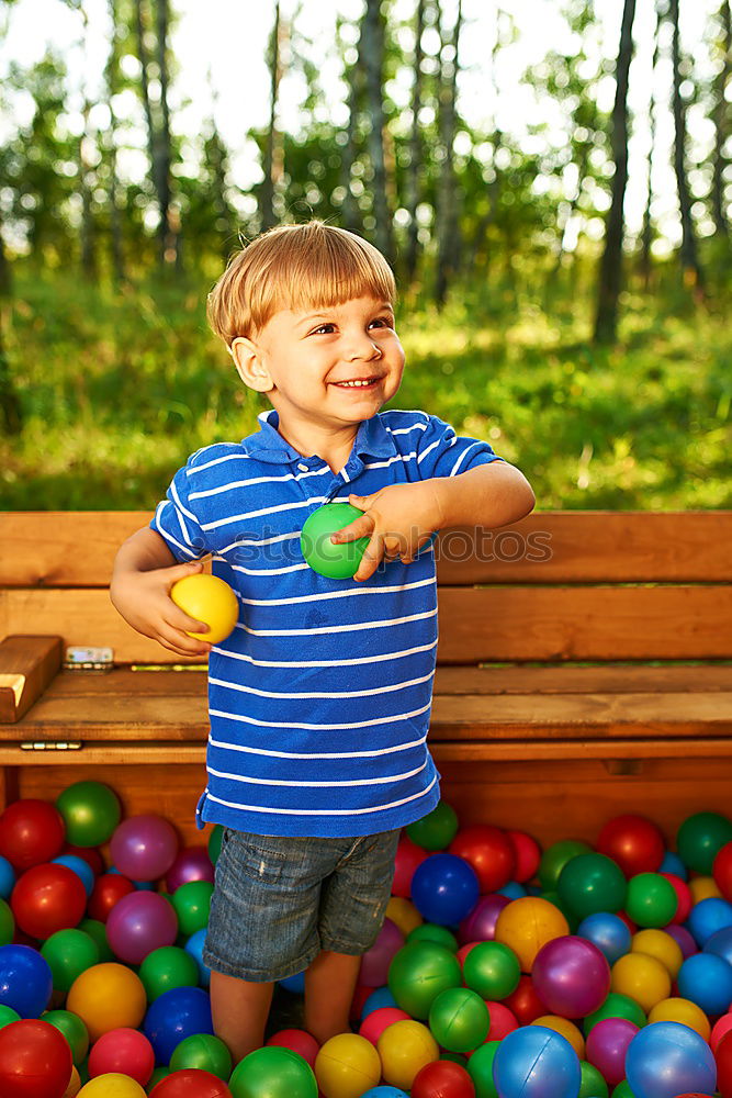 Similar – Image, Stock Photo Child playing in the garden