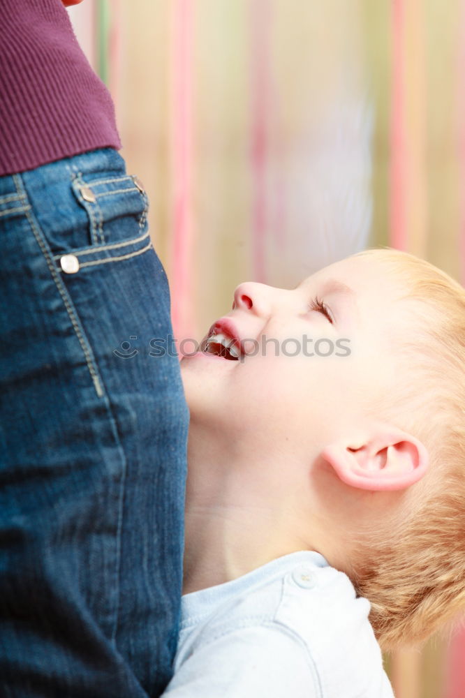 Similar – Image, Stock Photo Mother and son playing on the beach at the day time.