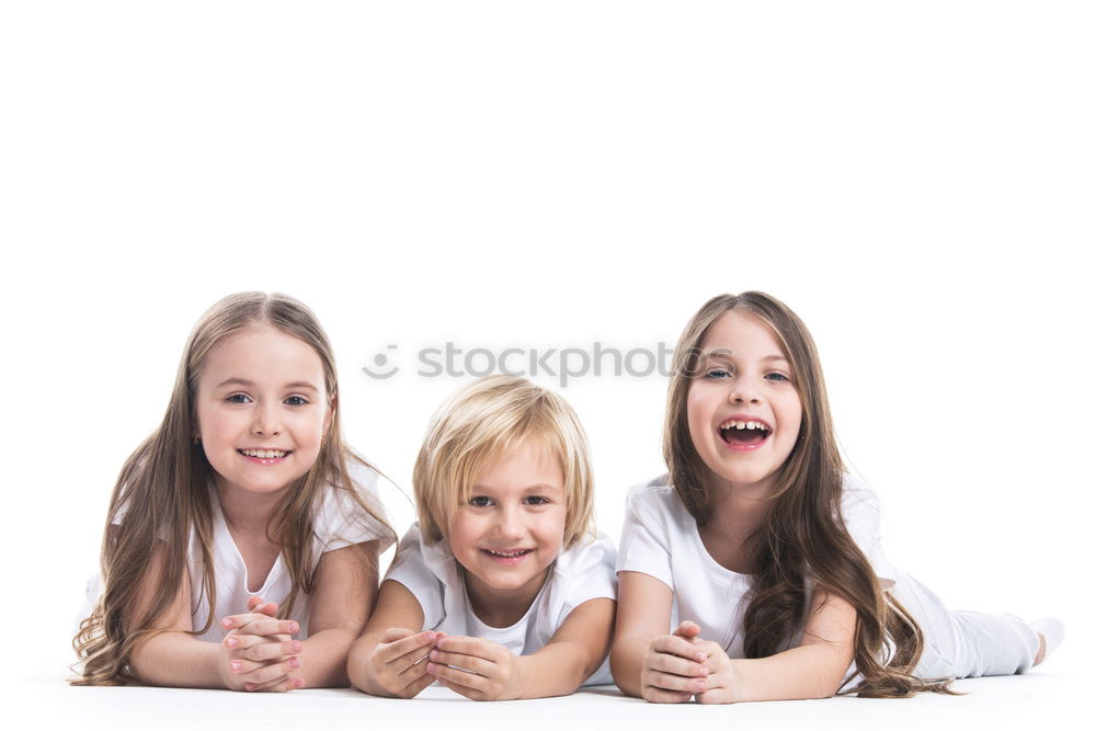 Similar – Image, Stock Photo Portrait of happy children