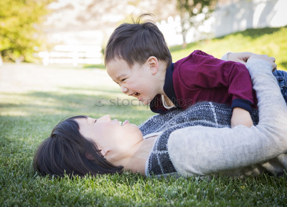 Similar – Mom and daughter playing in the park