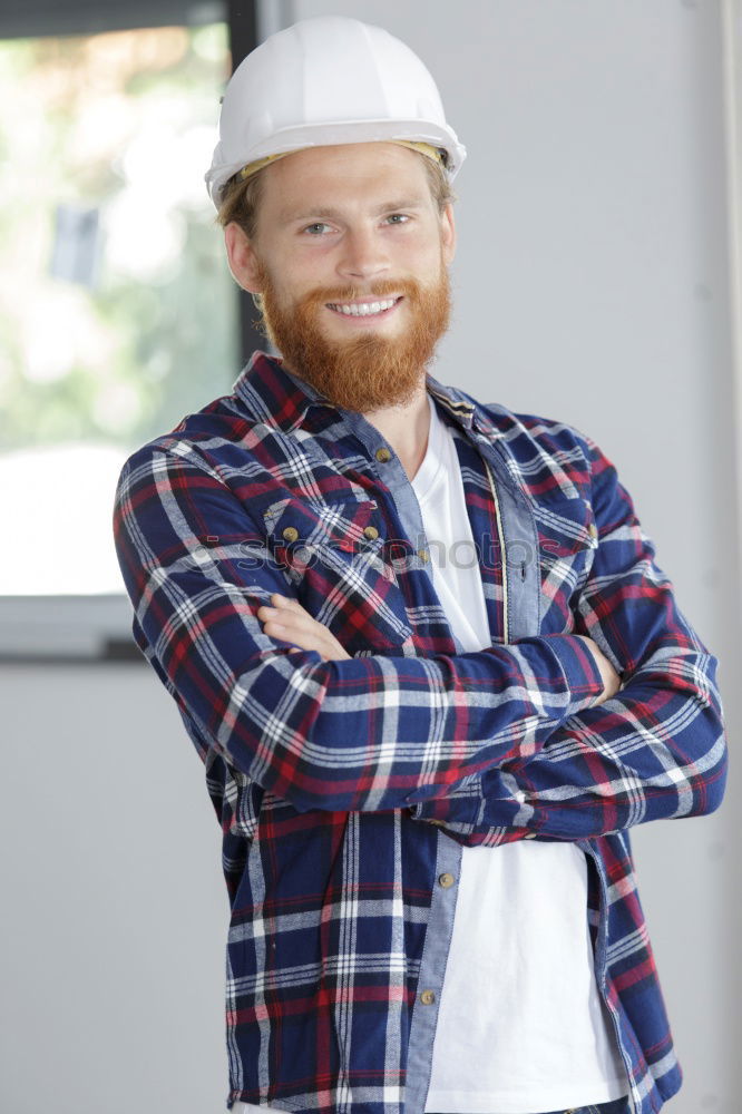 Similar – Portrait of a hipster guy putting silly face