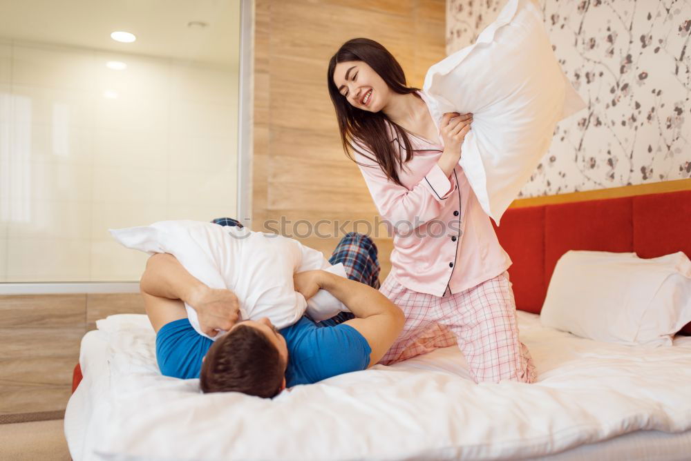 Similar – Image, Stock Photo happy family playing at home