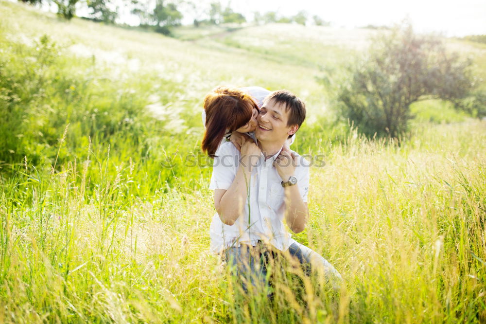 Similar – happy lovers on Holiday in the alps mountains