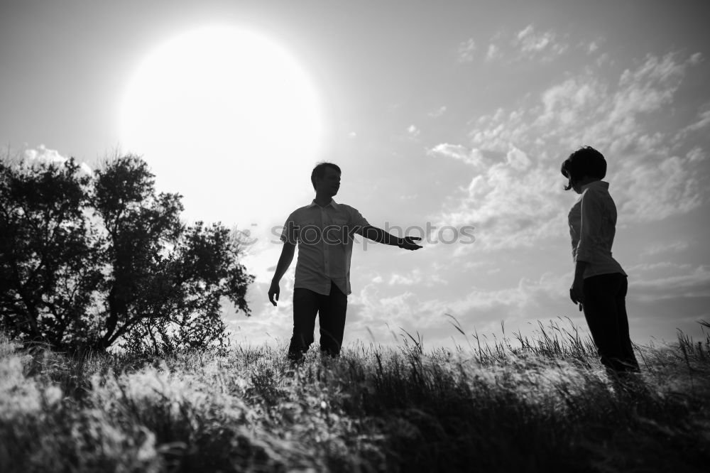 Similar – Image, Stock Photo A young person in the dunes of Hiddensee in bright sunshine with a fantastic view of the sea