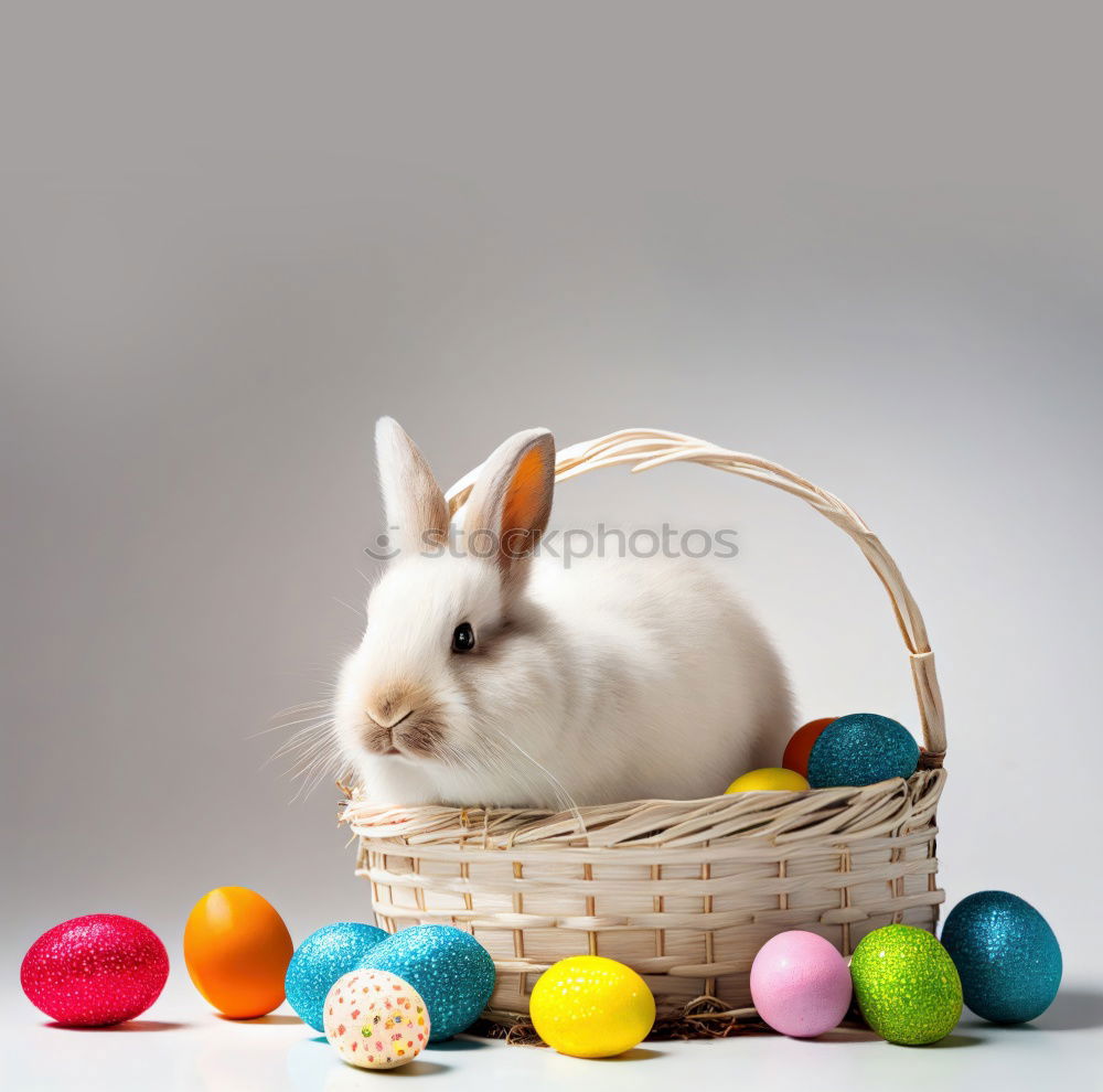 Similar – Image, Stock Photo Little hare and chicken eggs