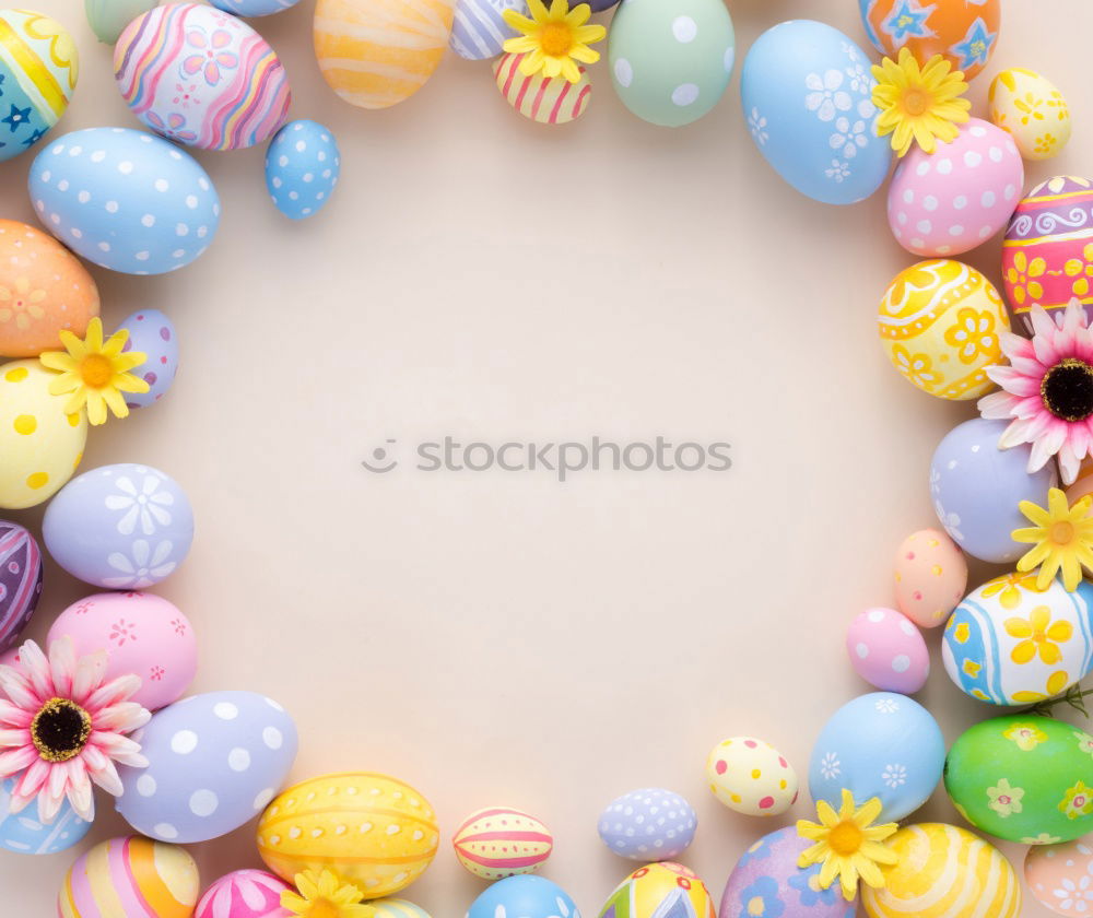 Similar – Image, Stock Photo Easter in pastel colour with eggs, flowers and cake