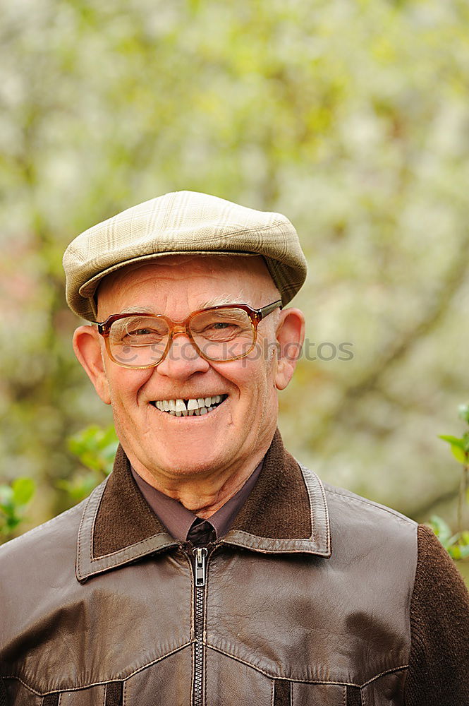 Similar – Image, Stock Photo Happy senior man looking at camera