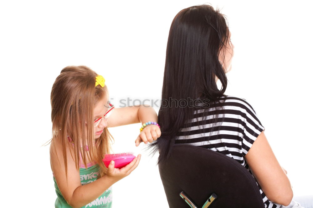 Similar – Image, Stock Photo Little sisters girl preparing baking cookies.