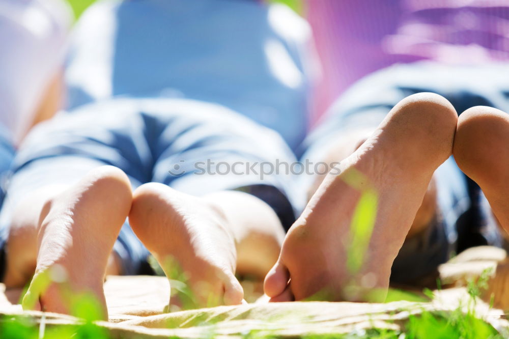 Similar – Image, Stock Photo Feet on the street in front of the meadow