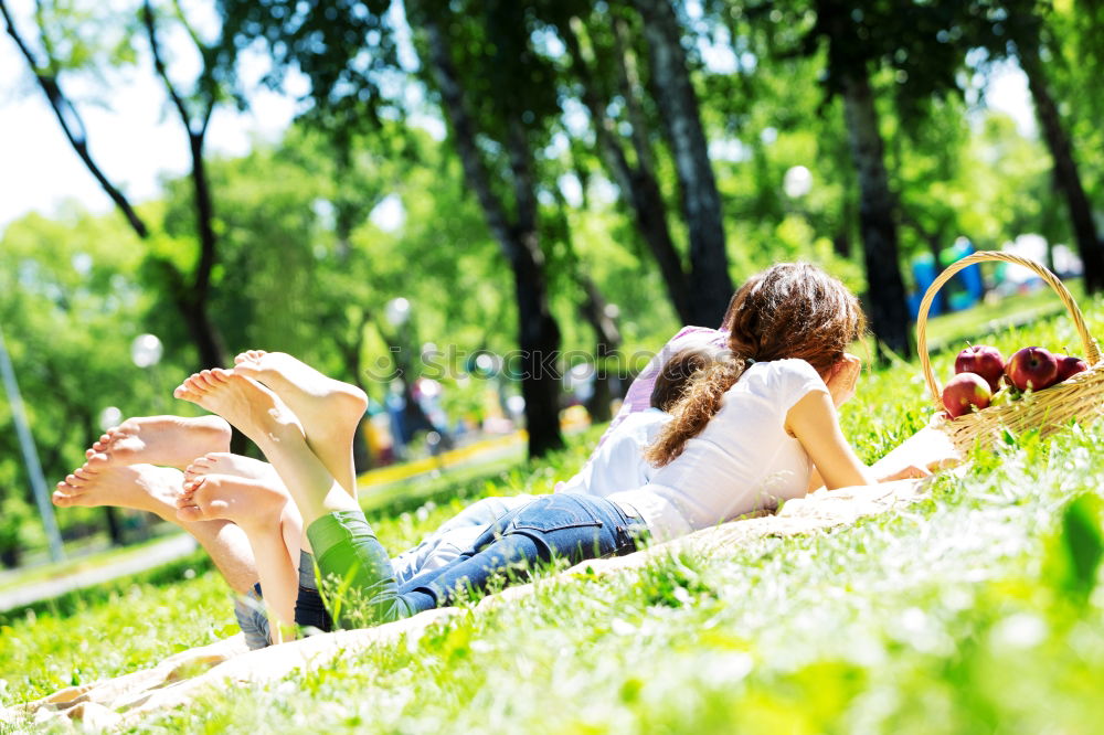 Similar – Image, Stock Photo Picnic in the sun Happy