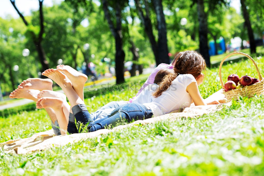 Similar – Image, Stock Photo Picnic in the sun Happy