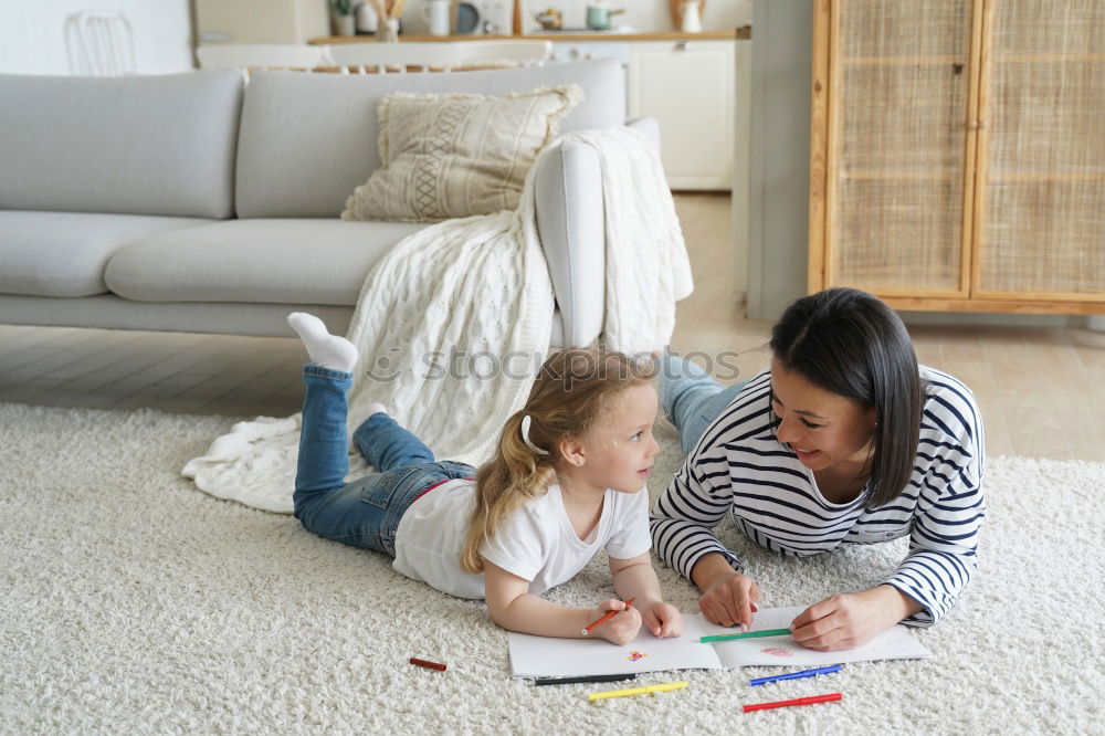 Similar – Image, Stock Photo family having breakfast at home