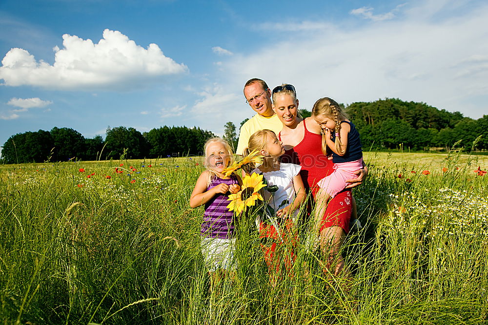 Similar – Image, Stock Photo Happy lesbian family with child
