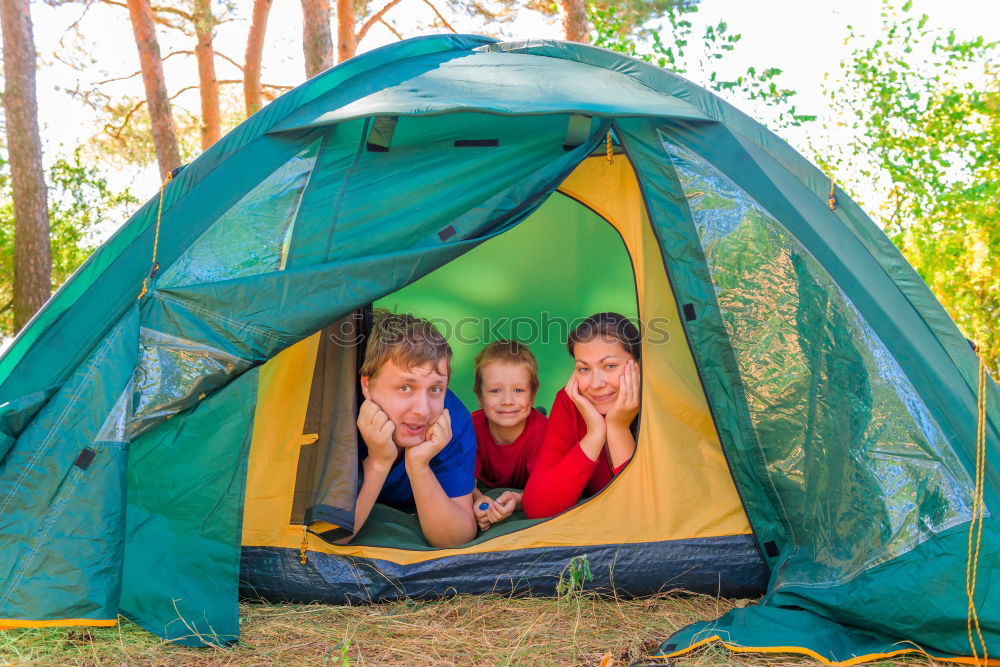 Similar – Children enjoying camping holiday