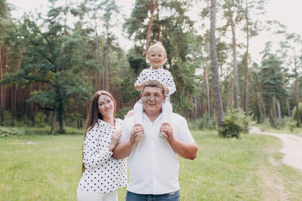 happy family spending time together outdoor