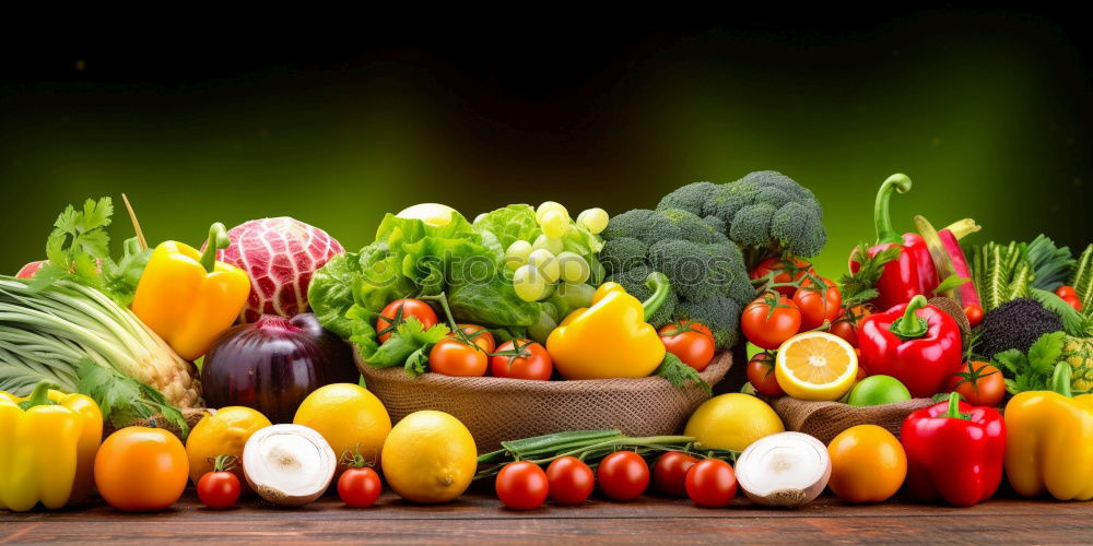 Similar – Vegetables and utensils on kitchen table