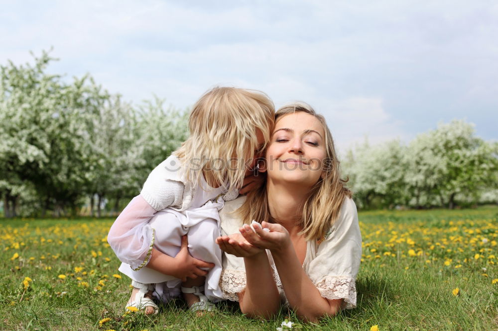 Similar – Image, Stock Photo Happy family in park