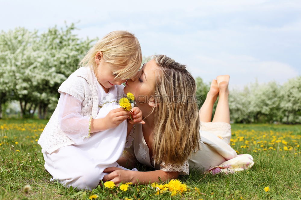 Similar – Image, Stock Photo Father showing grasshopper to children