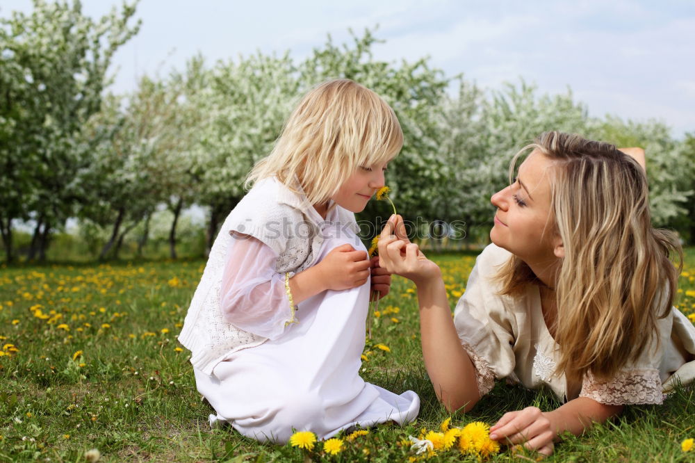 Similar – Image, Stock Photo Father showing grasshopper to children