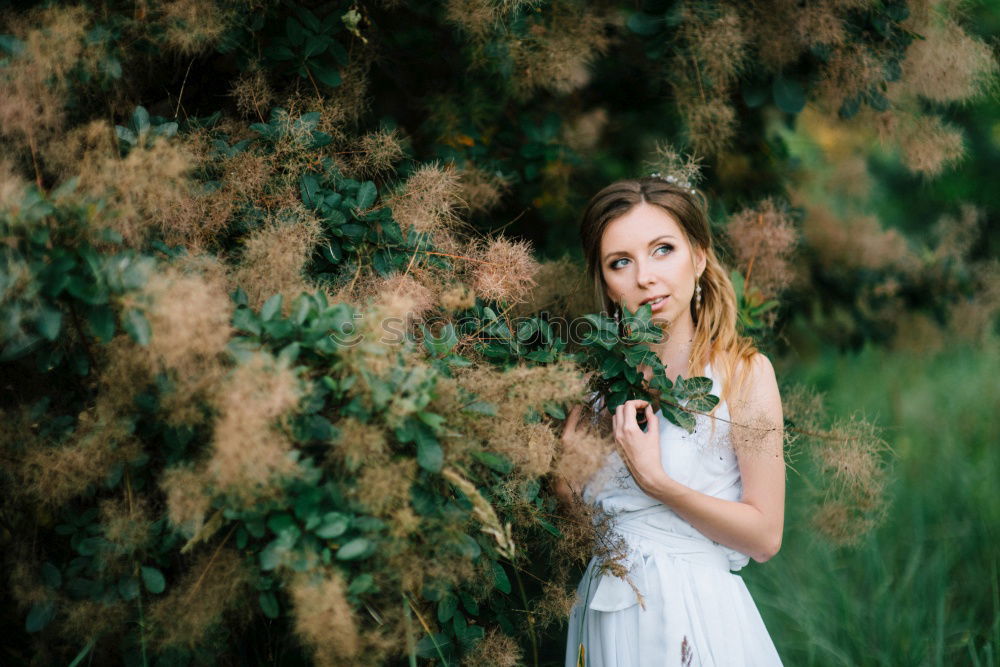 Similar – Girl picking berries in backyard