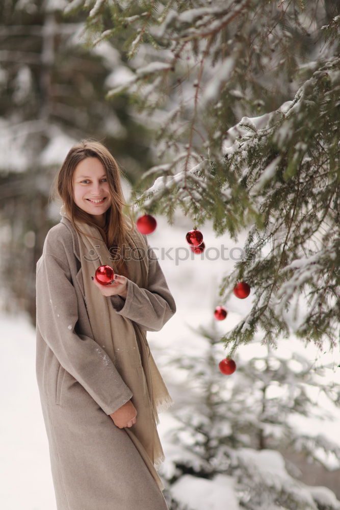 Similar – Image, Stock Photo dreamy child girl walking in winter forest