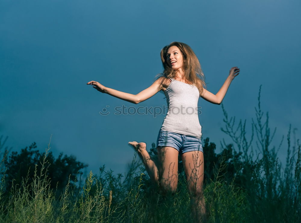 Similar – Image, Stock Photo Hanna in the sky with diamonds