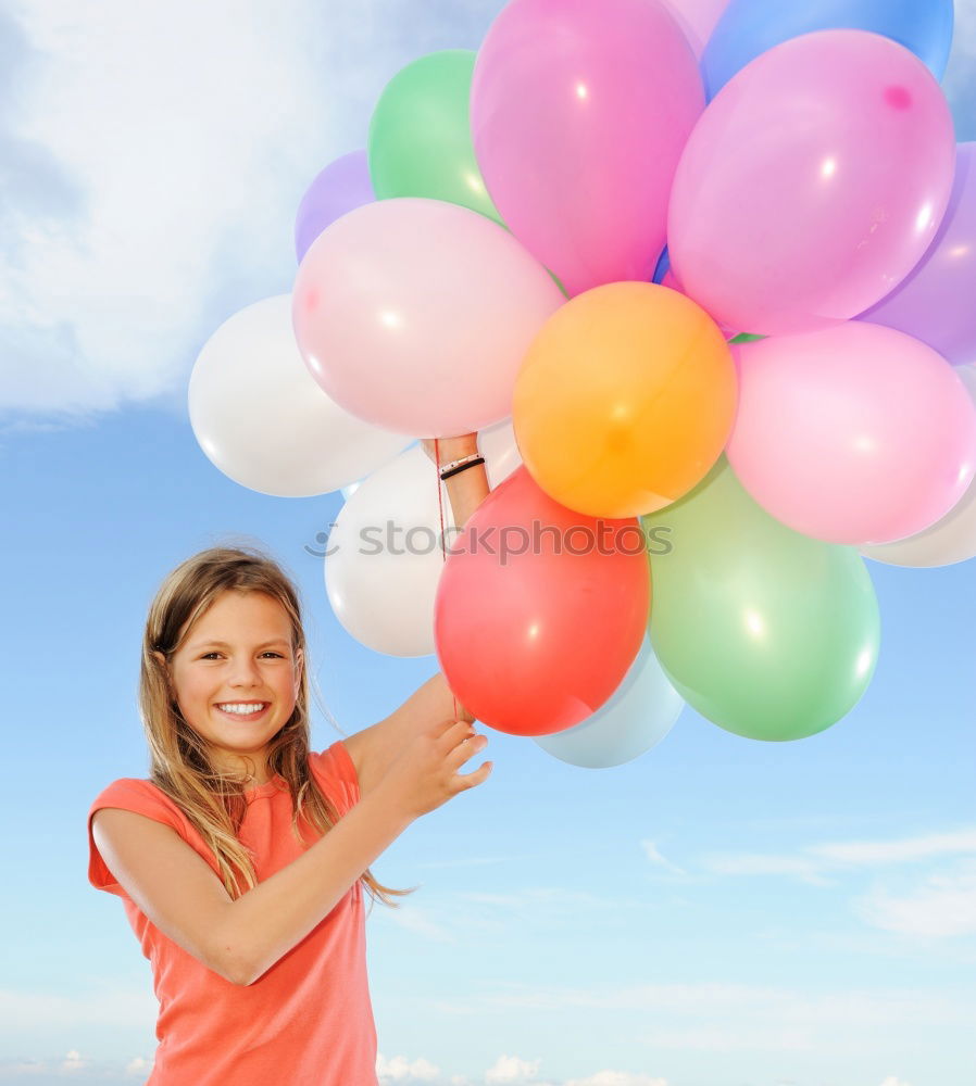 Similar – Image, Stock Photo Happy little girl playing on road