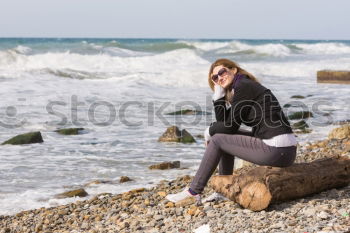 Similar – Image, Stock Photo woman enjoying nature on the mount