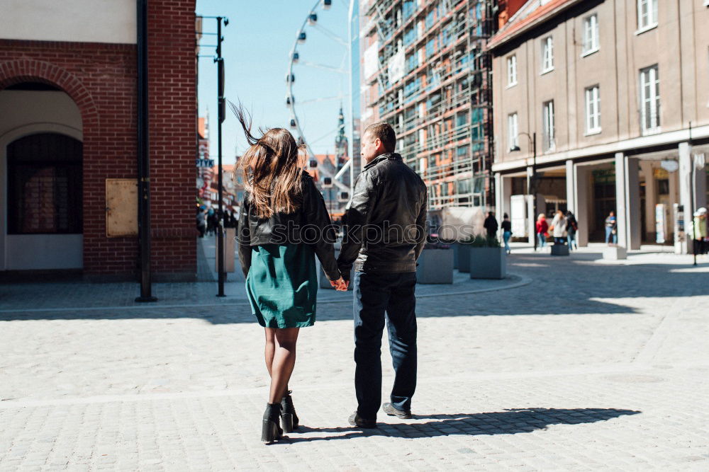 Similar – Image, Stock Photo Man posing with girlfriend on street