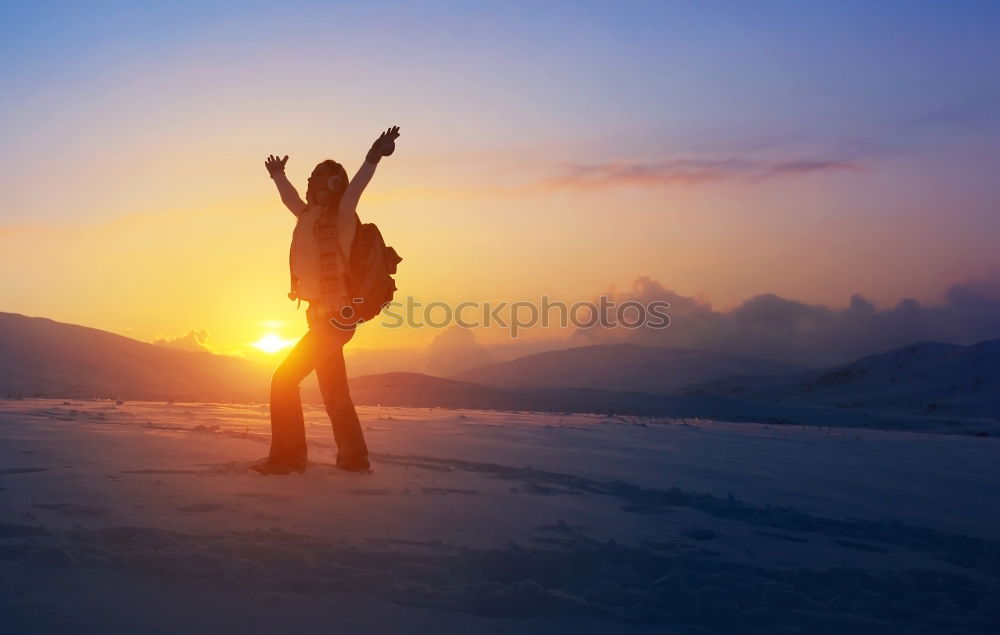 Similar – Image, Stock Photo winter kick Style Joy