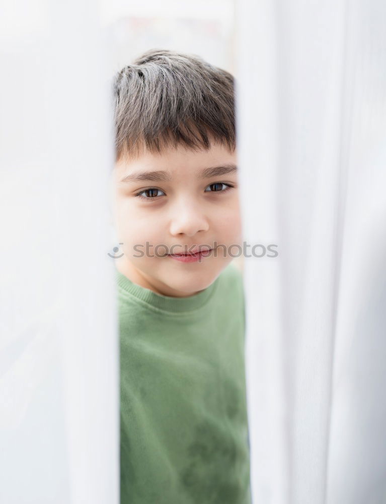 Similar – Image, Stock Photo sad little boy Face