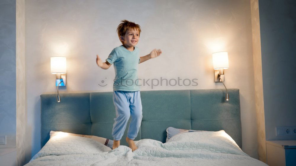 Similar – Image, Stock Photo Woman stretching in bed