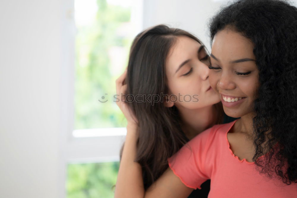 Similar – Female couple standing together