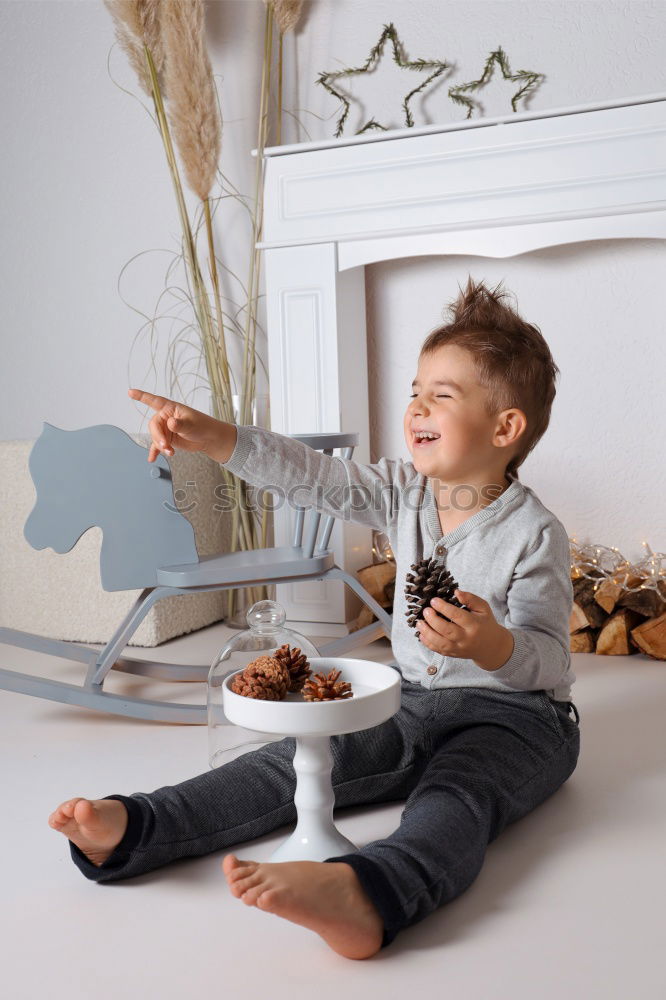 Similar – Boy in cook hat in kitchen