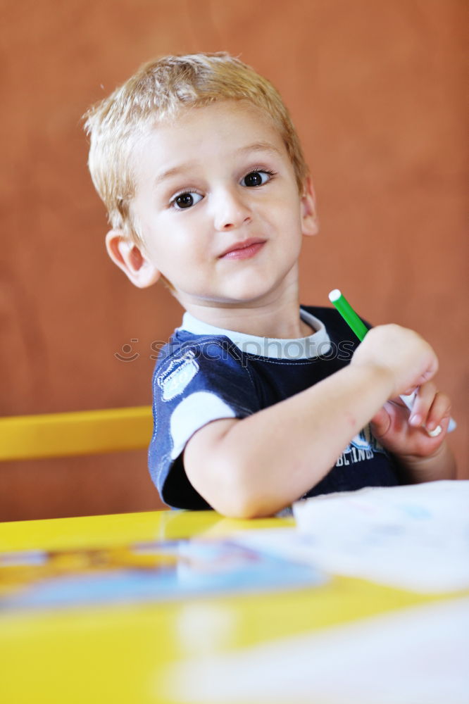 Similar – Happy baby playing with toy blocks.