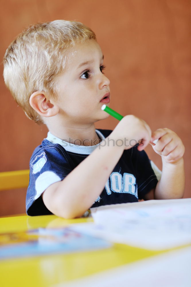 Similar – Happy baby playing with toy blocks.